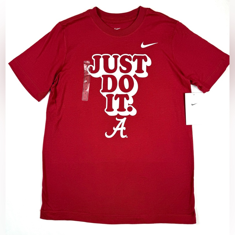 NWT NIKE Boys Alabama Crimson Tide Just Do It T Shirt L Tee‎ Bama College NEW